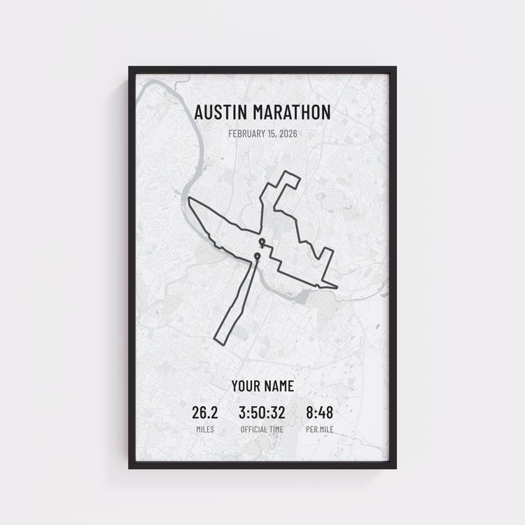 Austin Marathon - Modern Gray