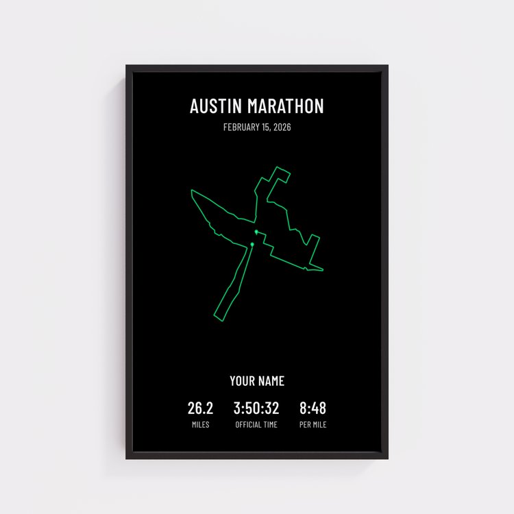 Austin Marathon - Minimal Black