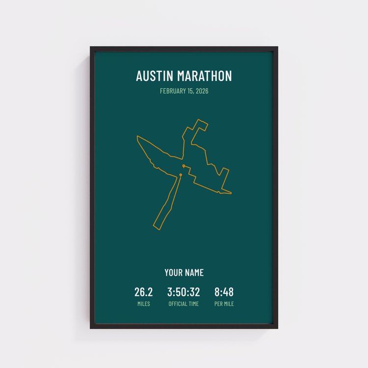 Austin Marathon - Minimal Emerald