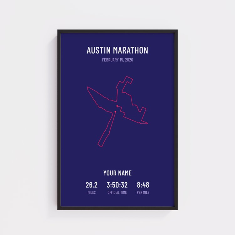 Austin Marathon - Minimal Plum
